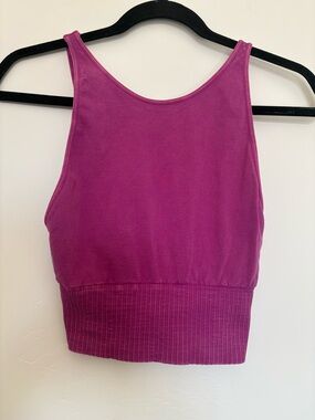 FP Movement by Free People Berry Pink Ribbed Sports Bra Tank size XS/S